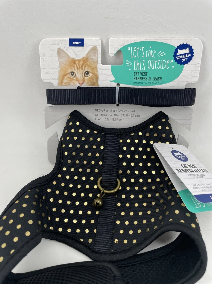 whisker city cat harness on cat