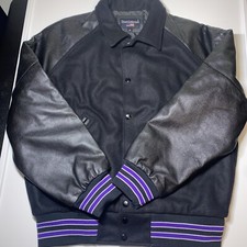 Texas Chenille Varsity Black & Purple Letterm...