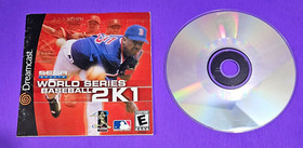 Dreamcast Sega Sports World Series Baseball 2K1 Video Game Disc and Manual