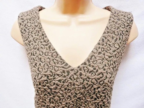 NEXT Nuovo Abito Casual Spesso Marrone Beige Texturizzato Cambio Sartoriale Elasticizzato 10 - Foto 2 di 3
