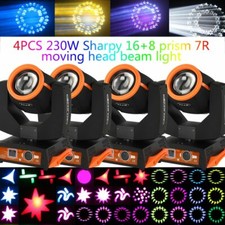4PCS 230W 7R Sharpy Gobos Moving Head Beam Stage Lighting Zoom 16 8 Prism DMX512