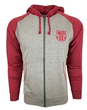 Barcelona Lightweight Hoodie - Official Rhinox Merchandise - Gray & Maroon