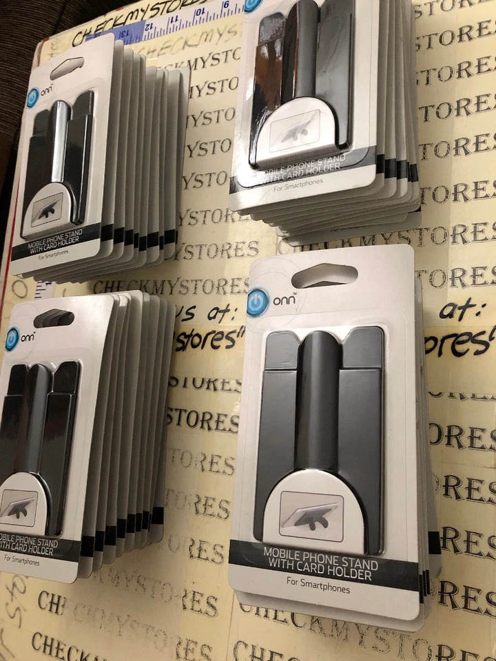 40X Brand New in Package Onn Black Mobile Phone Stand with Card Holder  - Image 2 of 4