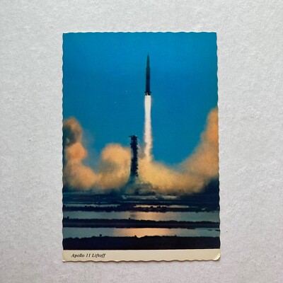 Apollo 11 Moon Landing Apollo 11 Liftoff Original Postcard 7-20-1969