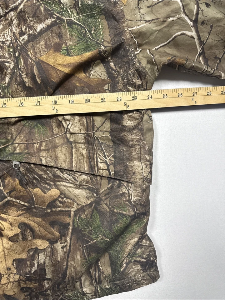 Винтажный RedHead дождевик мужской L молнии карманы камуфляж Realtree Xtra - Изображение 3 из 4