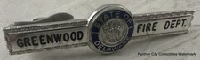 Vintage Firefighter Hook Fast Tie Bar Clasp Greenwood Delaware Fire Department