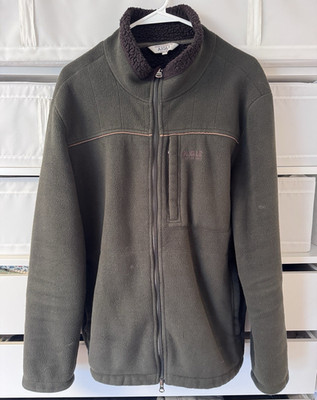 AIGLE Herren Fleecejacke aus Fleece Grau mit Reißverschluss, Größe L