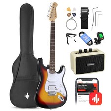 Donner DST-100S 39 Inch Full Size Electric Guitar Kit Solid Body Sunburst,