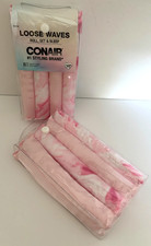 2 PKG Set of 16 CONAIR LOOSE WAVES Hair Styling ROLL SET SLEEP Satin Tube Curler
