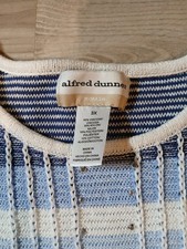 Alfred Dunner Women's Sz 3X Sweater 3/4 Sleeves Studded Stretchy