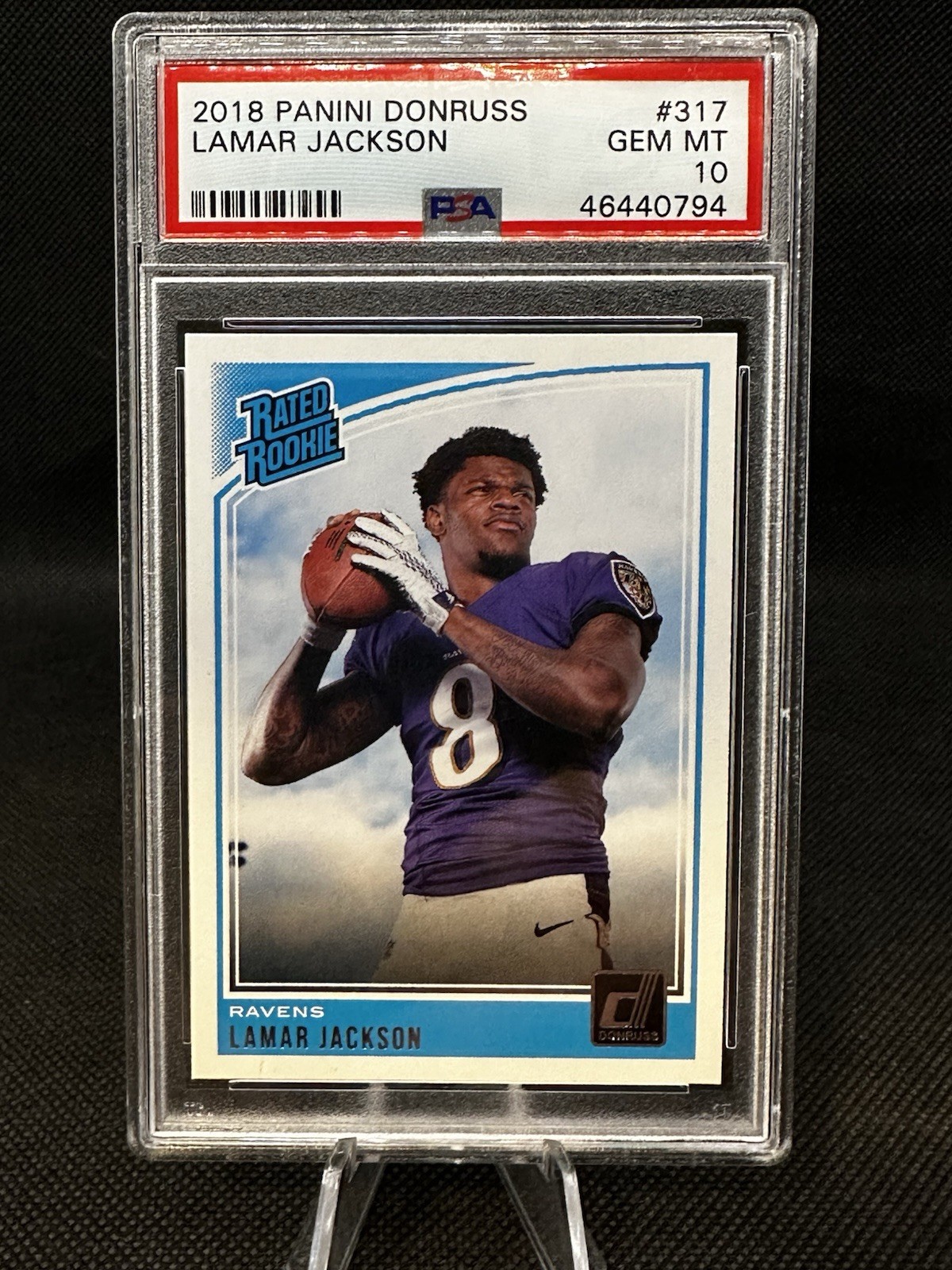 2018 Donruss Lamar Jackson (RC) #317 PSA 10