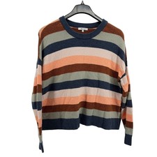 Madewell Sweater Elmwood Stripe Merino Wool Alpaca Blend Pre-Owned Womens Medium