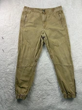 Gap Pants Mens Medium Jogger Elastic Waist Zipper Cuffs Casual Pockets