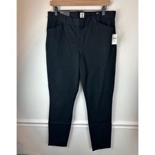 GAP Black Signature Skinny Ankle Pants Stretch Mid-Rise NWT 12 Tall