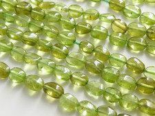 Peridot Smooth Tumble Nugget Beads Natural Stone 16 Inch Strand 6x5mm To 5x3mm