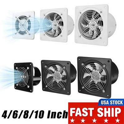 4/6/8/10 Inch Exhaust Fan Ventilation Extractor Fan Wall-Mounted Blower Duct Fan
