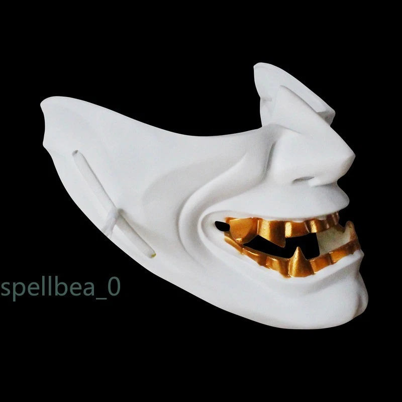 Halloween Japan COSPLAY Hannya Mask Half-face Resin Mask Ghost Head Ball Party - Image 3 of 4