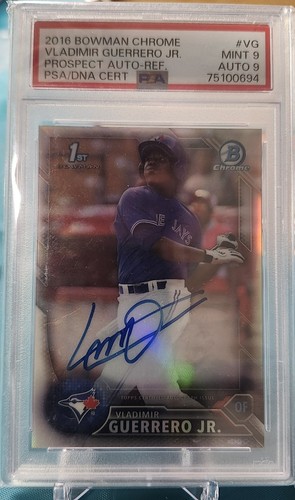 Vladimir Guerrero Jr. #CPA-VG 2016 Bowman Chrome Prospect Autograph card