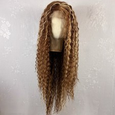 Daily WIG 36  Long Curly Light Ginger with Blond highlights Human Hair Blend