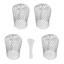 4 Pack 3.5" Gutter Downspout Guard Filter Aluminum Gutter Guard Filter Strainer