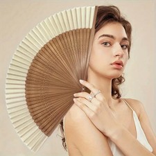 Bamboo Folding Fan 1pc Retro Portable Summer Handheld Dance Accessories Personal