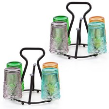 2-Pack Cup Drying Rack, Cup Drying Stand with 6 Silicone Protective Hooks, Me...