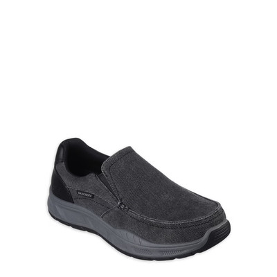 Skechers Men's Cohagen Vierra Relaxed Fit Slip-On Casual Loafer Black, Wide