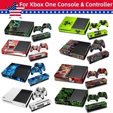 Vinyl Stickers Decal Skin Cover for Microsoft Xbox One Console & 2 Controllers