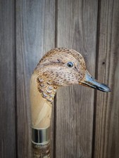 Bird handle hand carved wooden walking stick for men women cane best gift