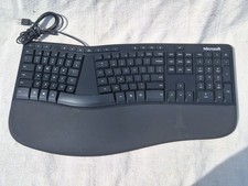 MICROSOFT 1878 ERGONOMIC Keyboard - Wired USB 2.0 Black Model LXM-00001 NICE 