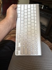 Apple Wireless Keyboard A1314   Bluetooth   Aluminum   Tested   Works 0905