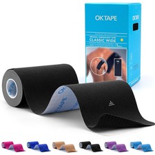 OK TAPE Extra Wide Kinesiology Tape for Shoulder, Back, Precut Strips
