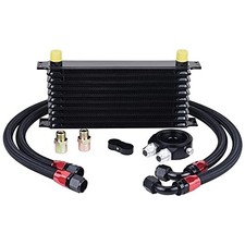 AN10-10AN Oil Cooler Kit Universal Engine Transmission Aluminium Alloy 10 Row