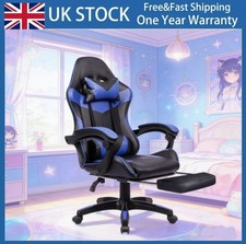 Gaming Chair with Footrest - Ergonomic Design, Comfortable, for Gaming & Working