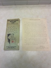 US Army 84th Infantry Division 1945 Victory Letter & Railsplitters Mailing List
