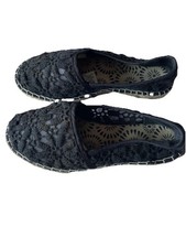 Black “woollen” Lace Espadrilles Size 4