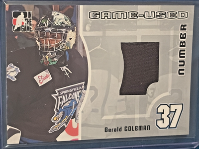 #ad 2005 06 ITG Heroes amp; Prospects NUMBERS Jerseys Gerald Coleman #GUN 51 #’d 30 C $5.99