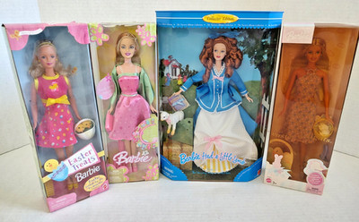 Vintage Barbie Doll Lot of 4 Easter/Barbie Had a Lamb NRFB Mattel 90's/2000's