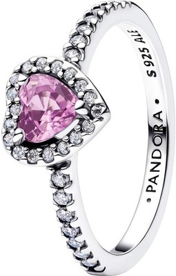 Pandora Elevated Light Purple Heart Ring 198421C12 Damenring