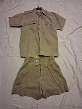 WW2 RAF khaki Lightweight Shirt And Shorts Linen Reenactment British Army India