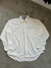 Tommy Hilfiger White Button-Down Shirt XXL Vintage Oversized