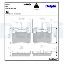 DELPHI Bremsbeläge Satz Vorne Bremsklötze passend für PEUGEOT 106 I (1A, 1C)