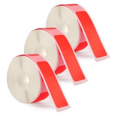 Phomemo D30 Label Maker Tape, 3 Rolls, Red, 0.47 x 1.57 in, Thermal Paper