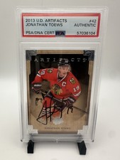 JONATHAN TOEWS  2013-14 Upper Deck Artifacts PSA Autographed Chicago Blackhawks