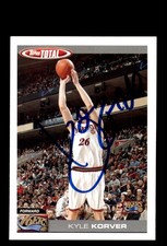 Signed Basketball Card Auto Kyle Korver 2004-05 Topps Total #254 76ers