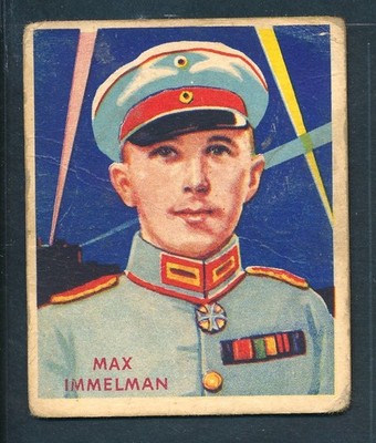 1933 R136 National Chicle Sky Birds #16 Max Immelman (Germany) ~ GOOD