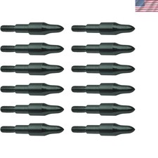 3D Point Durable Steel Easy to Install Screw-in Archery Practice Field Tips -...