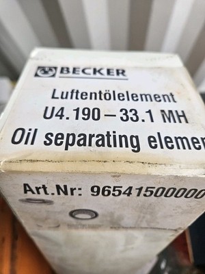 Org. Becker 96541500000 de-oiling element for U4.165-250 (AB INDEX E), U4.300 NEW