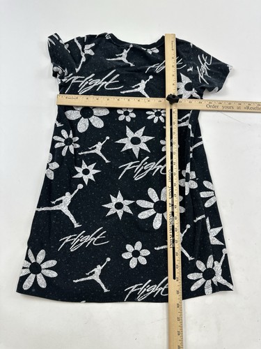 Air Jordan Dress Girls M Medium 10 - 12 Black T Shirt Flight Jumpman - Picture 4 of 6