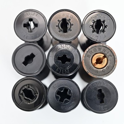 OEM 120 220 Film Take-Up Spool Kodak Ansco Agfa Fuji Konica Metal Wood Plastic
